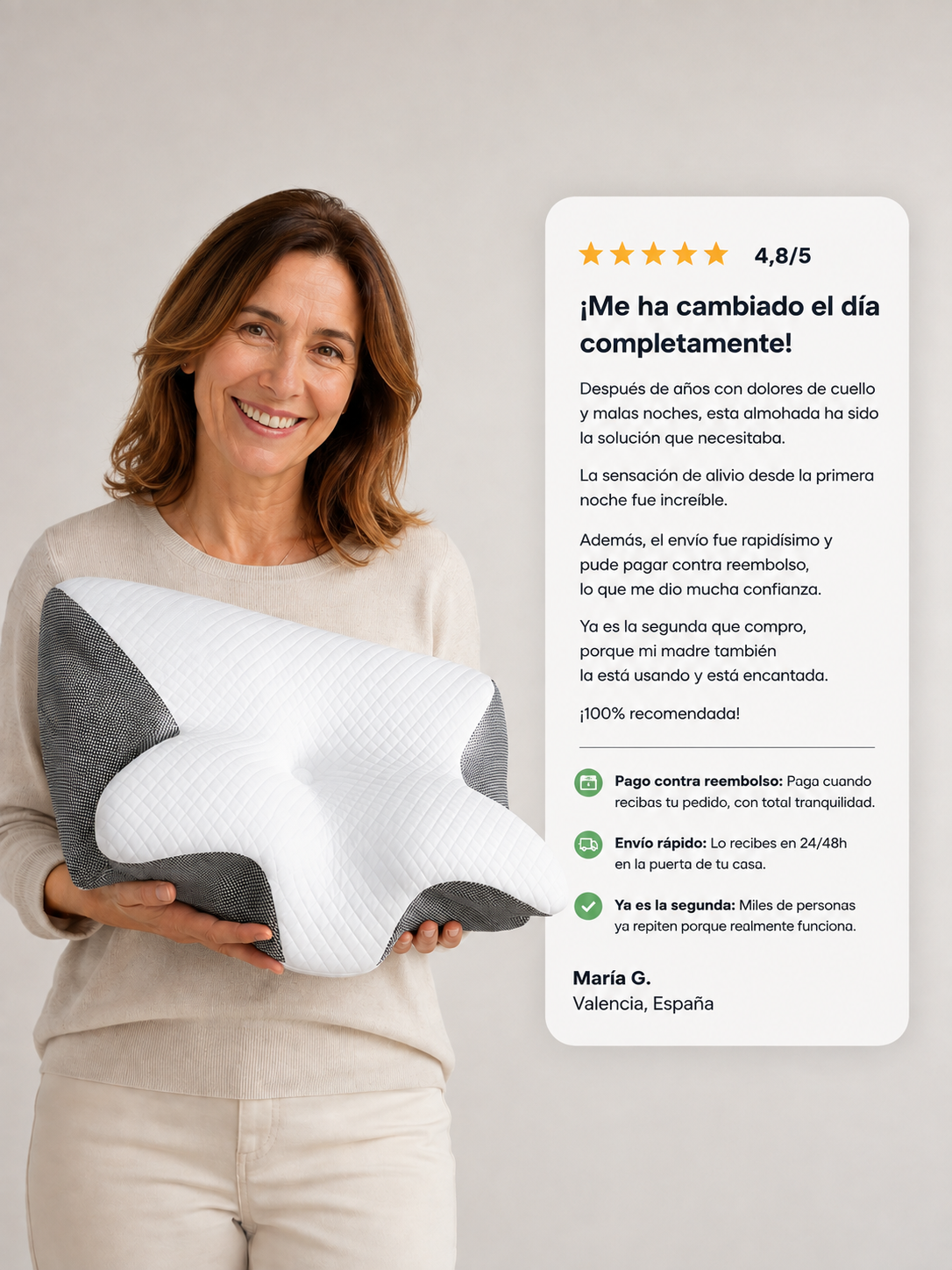 Almohada Cervical Ergonómica Nudiba™